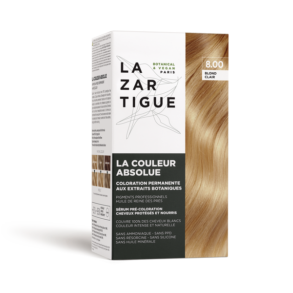 La Couleur Absolue 8.0 jasny blond (Trwała koloryzacja na bazie ekstraktów z roślin, bez amoniaku, rezorcyny, PPD.)